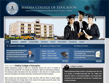 Tablet Screenshot of madhacollegeofeducation.com